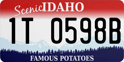 ID license plate 1T0598B