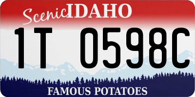 ID license plate 1T0598C
