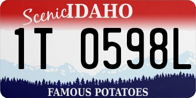 ID license plate 1T0598L