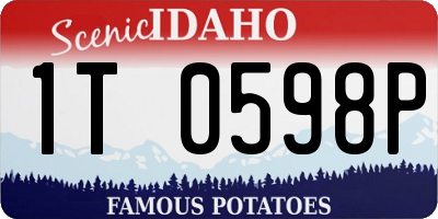 ID license plate 1T0598P