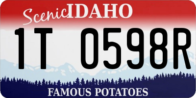 ID license plate 1T0598R