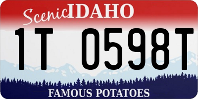 ID license plate 1T0598T