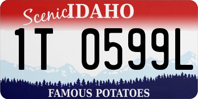ID license plate 1T0599L