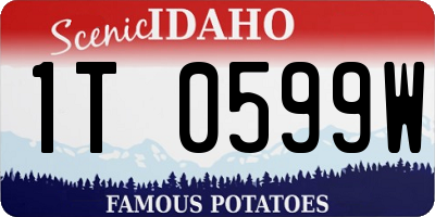 ID license plate 1T0599W