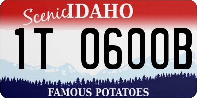 ID license plate 1T0600B