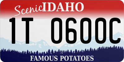 ID license plate 1T0600C
