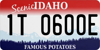 ID license plate 1T0600E