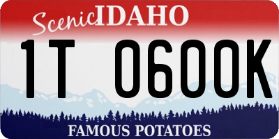 ID license plate 1T0600K