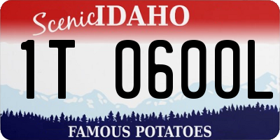 ID license plate 1T0600L