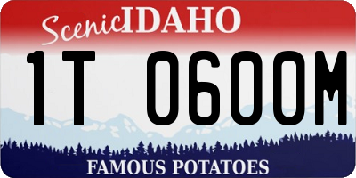 ID license plate 1T0600M