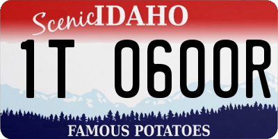 ID license plate 1T0600R