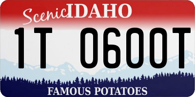 ID license plate 1T0600T
