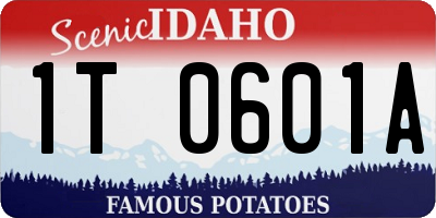 ID license plate 1T0601A