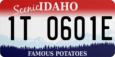 ID license plate 1T0601E