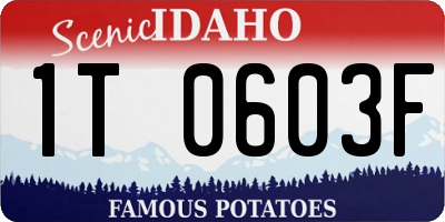 ID license plate 1T0603F