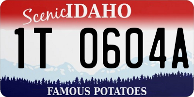 ID license plate 1T0604A