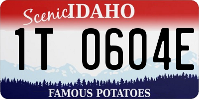 ID license plate 1T0604E