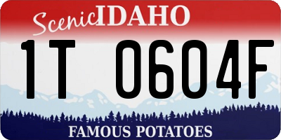 ID license plate 1T0604F