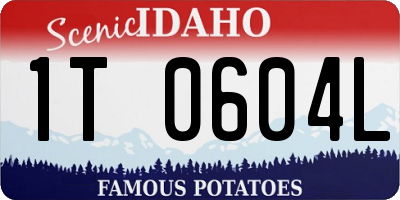 ID license plate 1T0604L