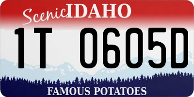 ID license plate 1T0605D