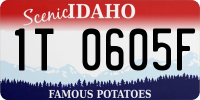 ID license plate 1T0605F