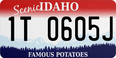 ID license plate 1T0605J