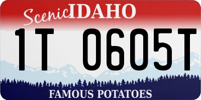 ID license plate 1T0605T