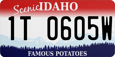 ID license plate 1T0605W