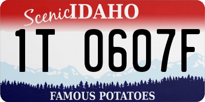 ID license plate 1T0607F
