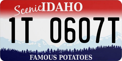 ID license plate 1T0607T