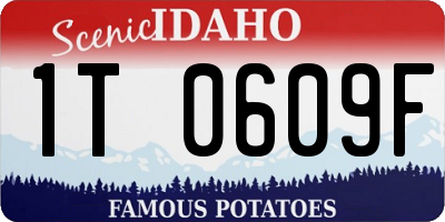 ID license plate 1T0609F