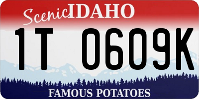 ID license plate 1T0609K