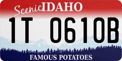 ID license plate 1T0610B