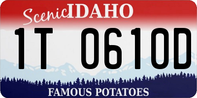 ID license plate 1T0610D