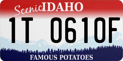 ID license plate 1T0610F