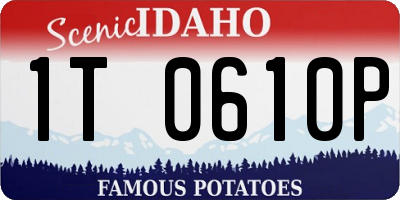 ID license plate 1T0610P
