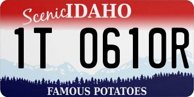 ID license plate 1T0610R
