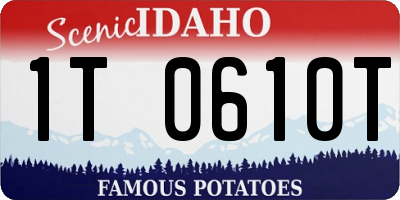 ID license plate 1T0610T
