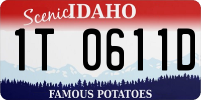ID license plate 1T0611D