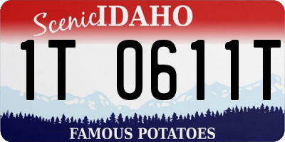ID license plate 1T0611T