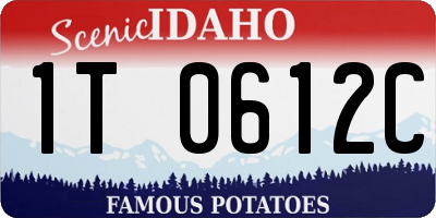 ID license plate 1T0612C