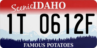 ID license plate 1T0612F