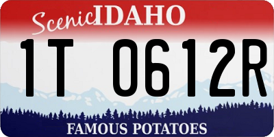ID license plate 1T0612R
