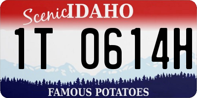 ID license plate 1T0614H