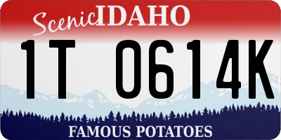 ID license plate 1T0614K