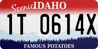 ID license plate 1T0614X