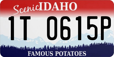 ID license plate 1T0615P