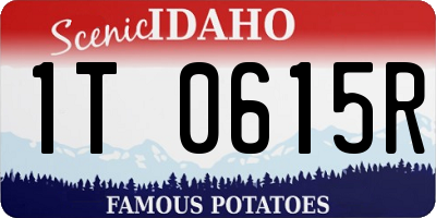 ID license plate 1T0615R