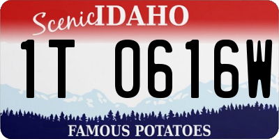ID license plate 1T0616W