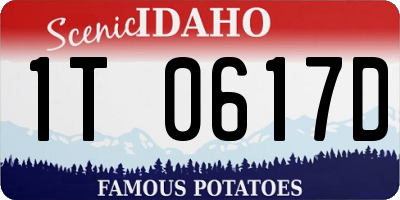 ID license plate 1T0617D